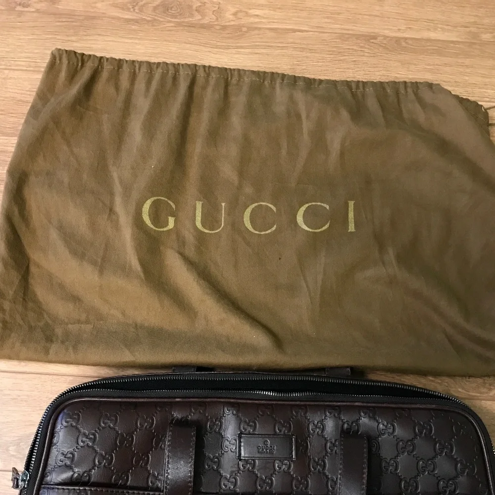 Authentic Gucci GG Supreme Guccissima Briefcase Laptop Bag